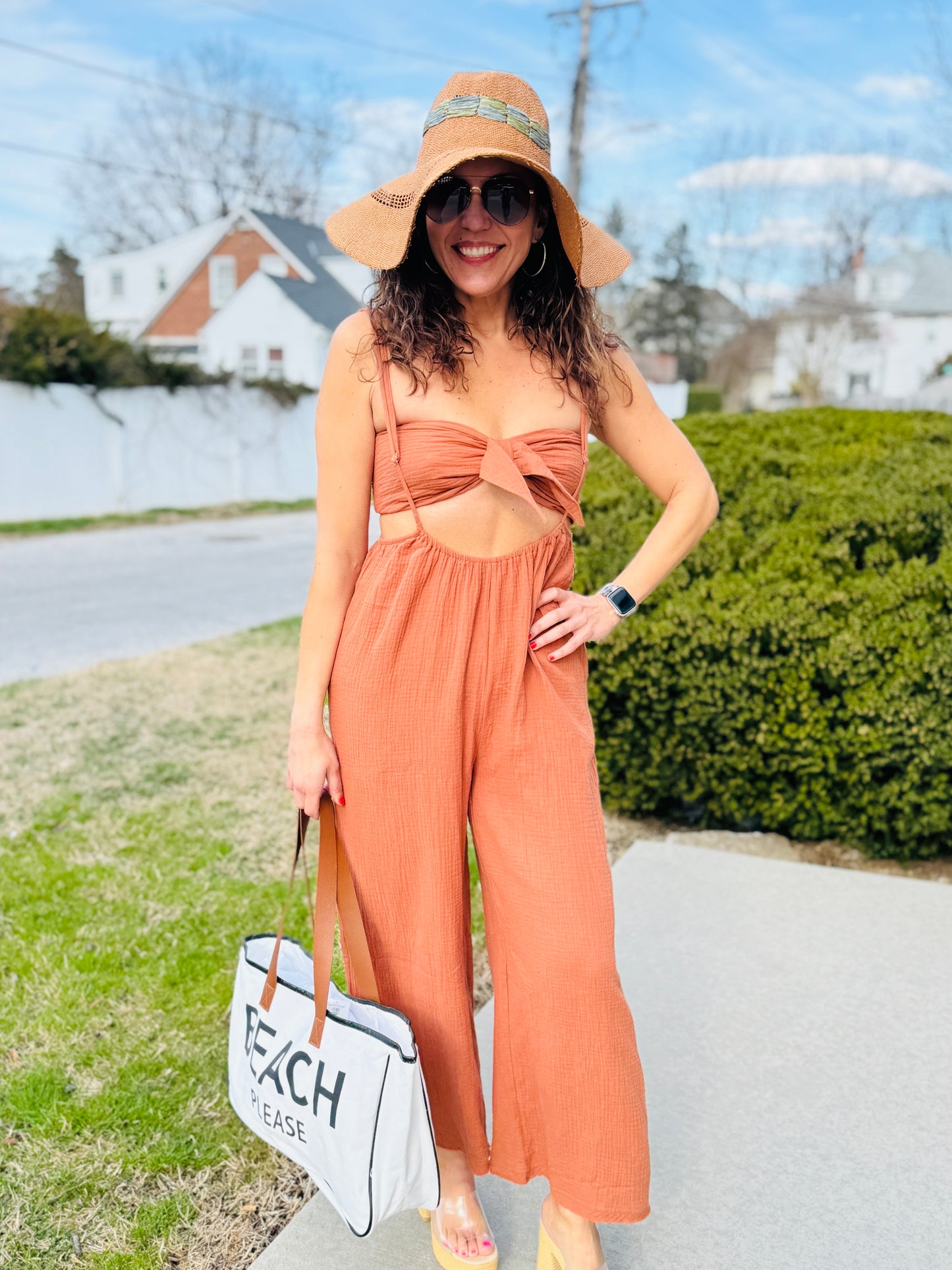 SUSPENDER PANT JUMPSUIT SET