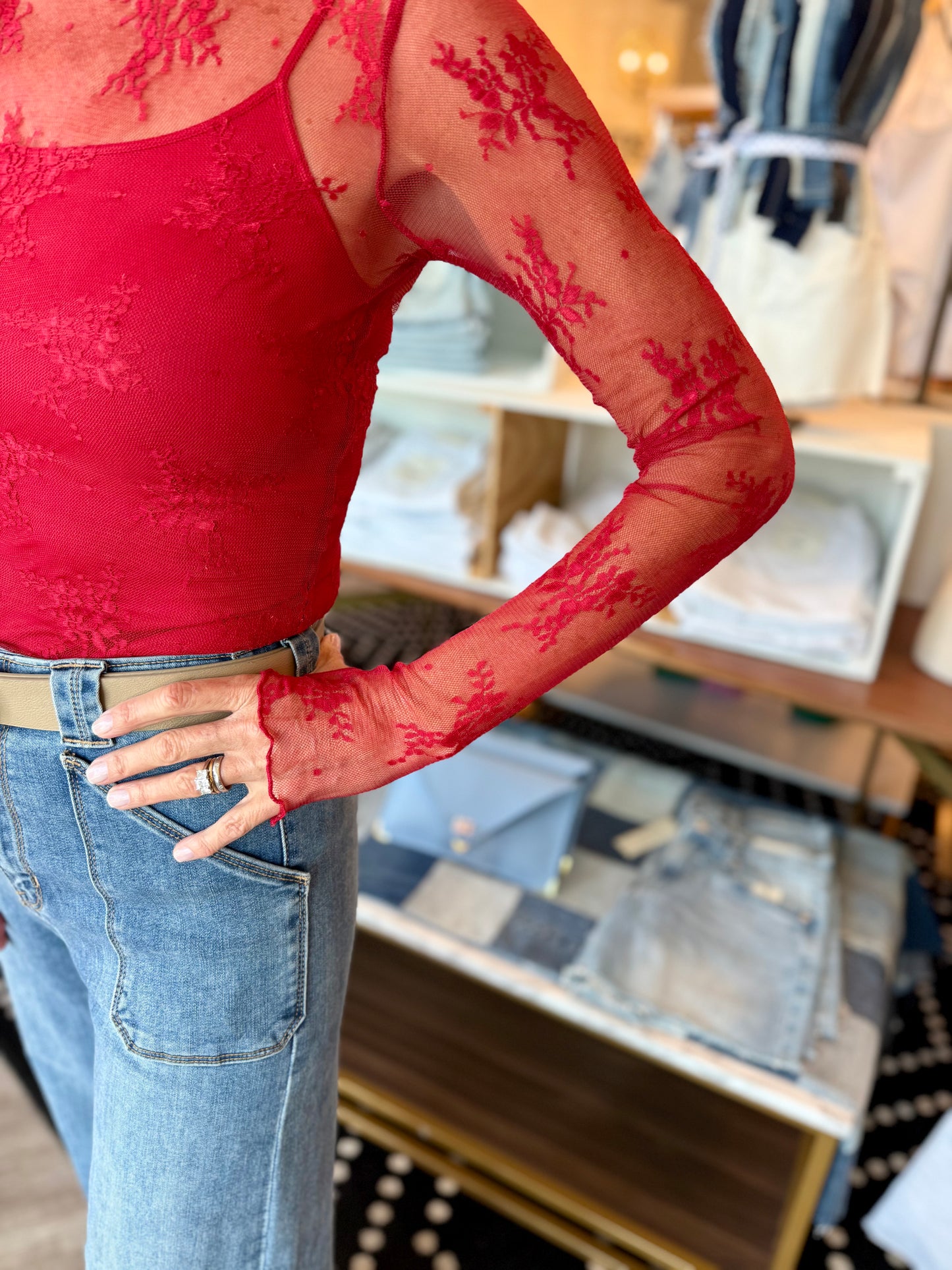 BY TOGETHER LAYERING LACE TOP