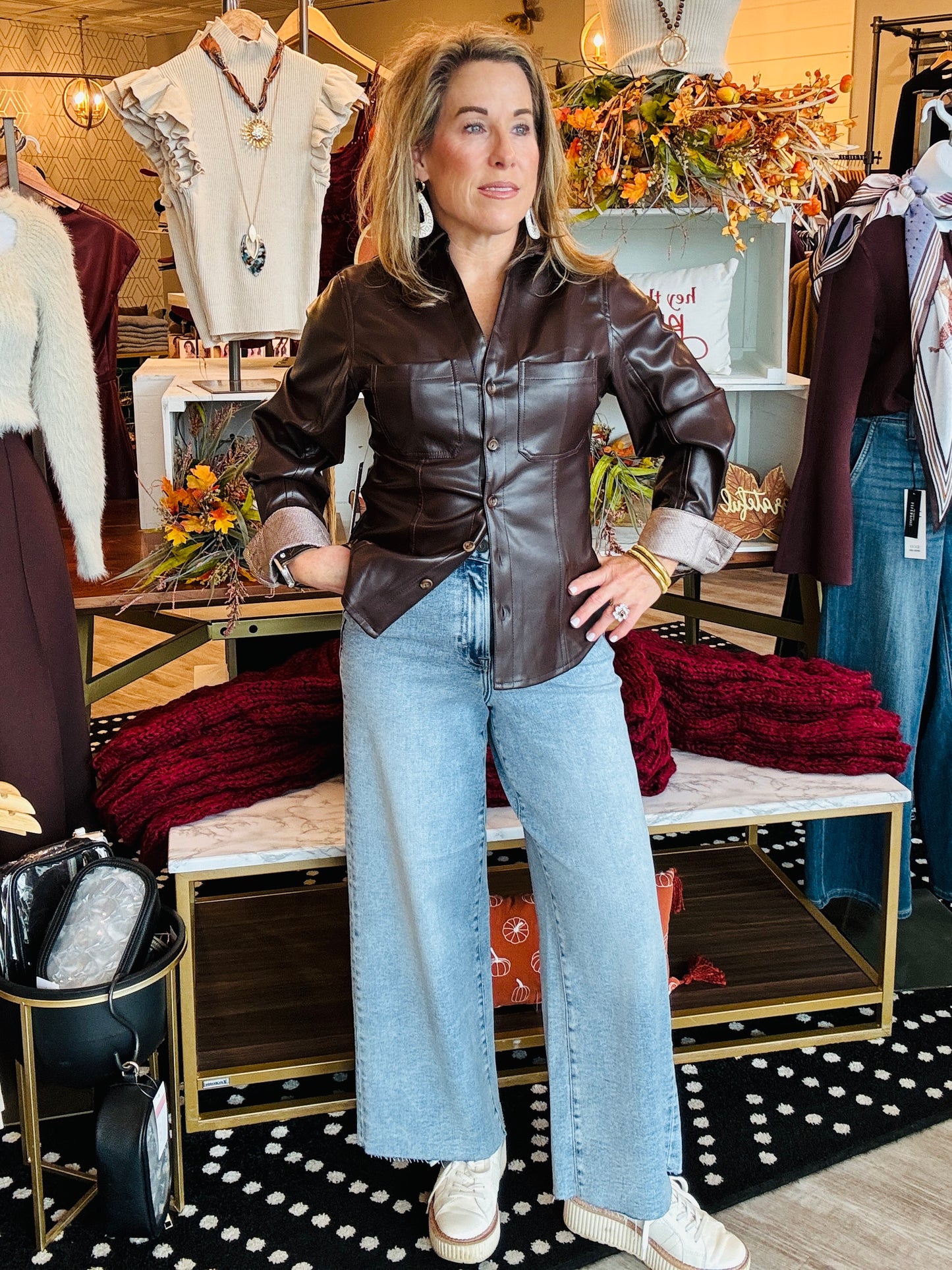 HIDDEN NORI HR 27" INSEAM WIDE LEG JEAN