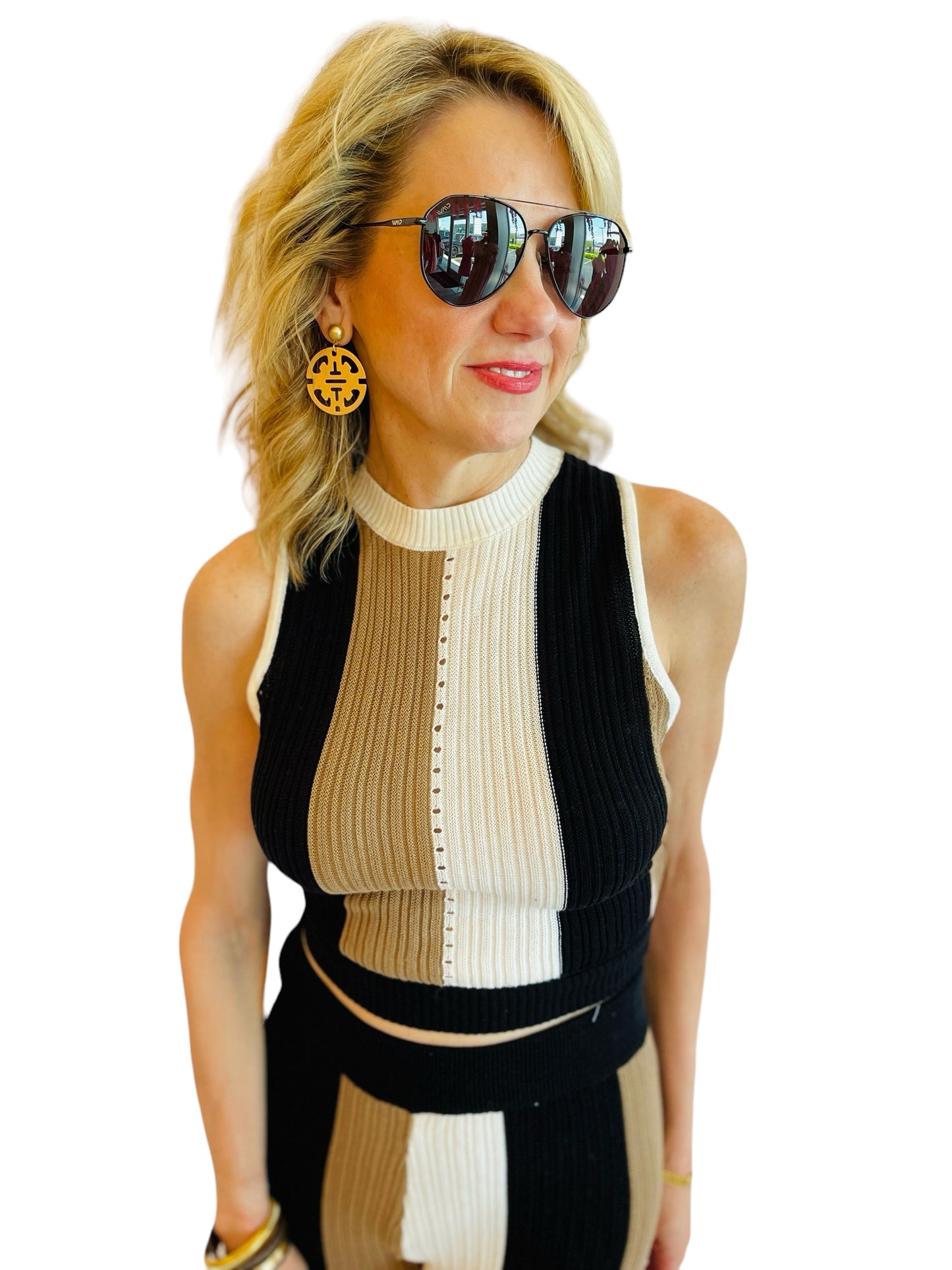 DRESS IT UP STRIPED KNIT SET