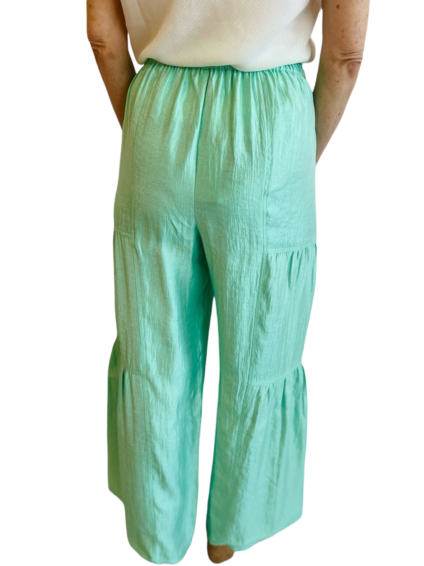 TIERED WIDE LEG PANTS