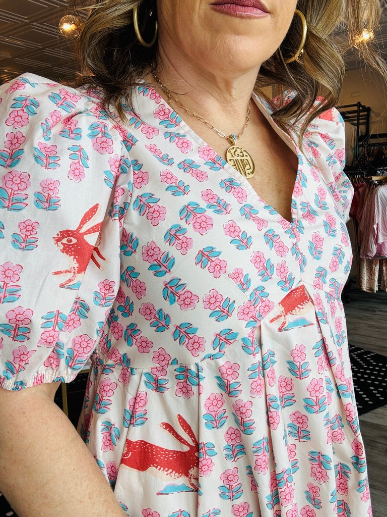 UNCLE FRANK RUNNING RABBIT DRESS