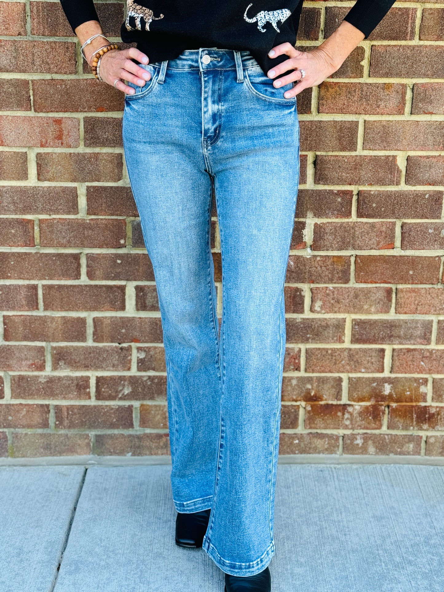 KANCAN HIGH RISE WIDE LEG FLARE
