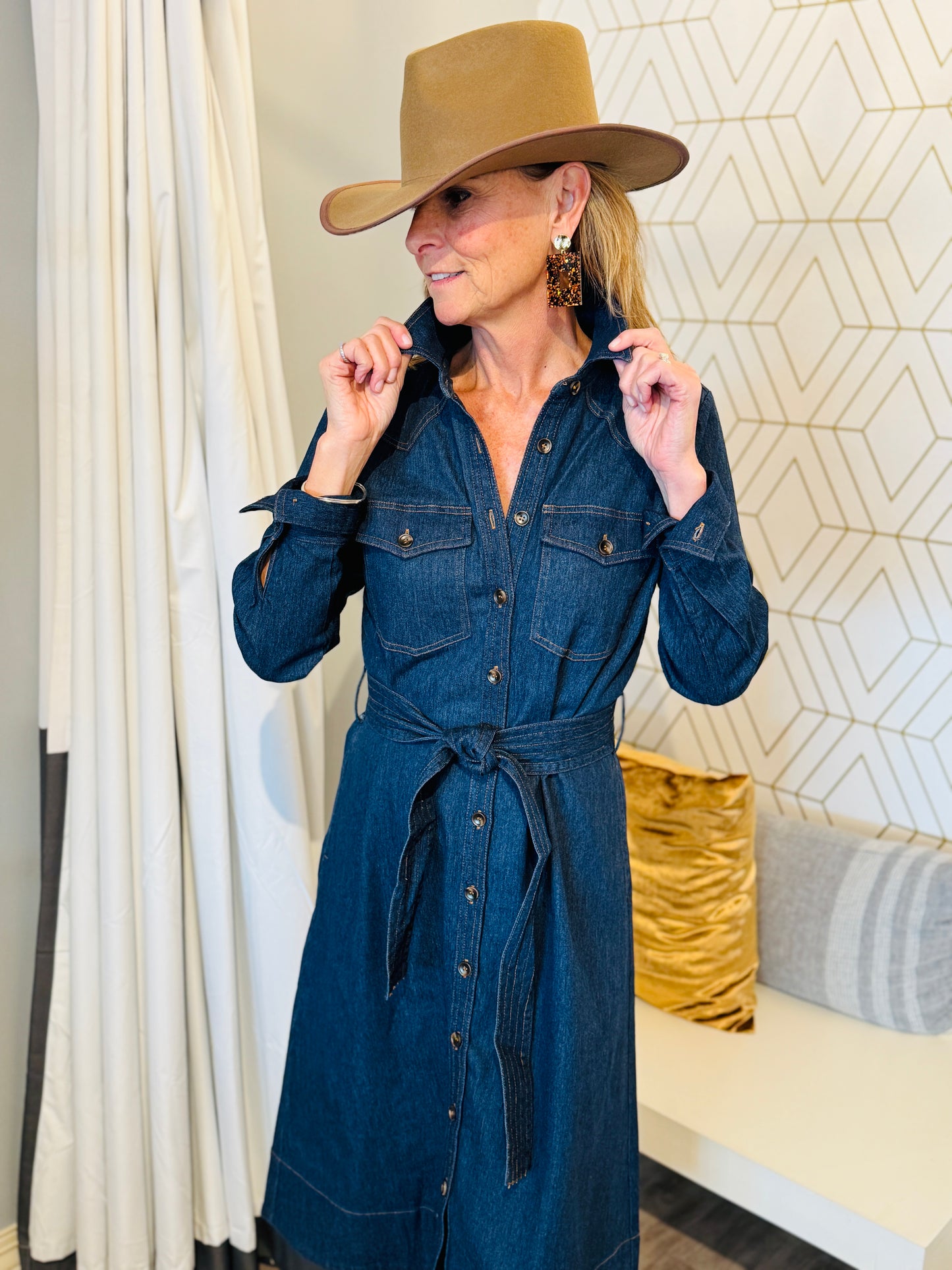 DENIM SHIRT DRESS