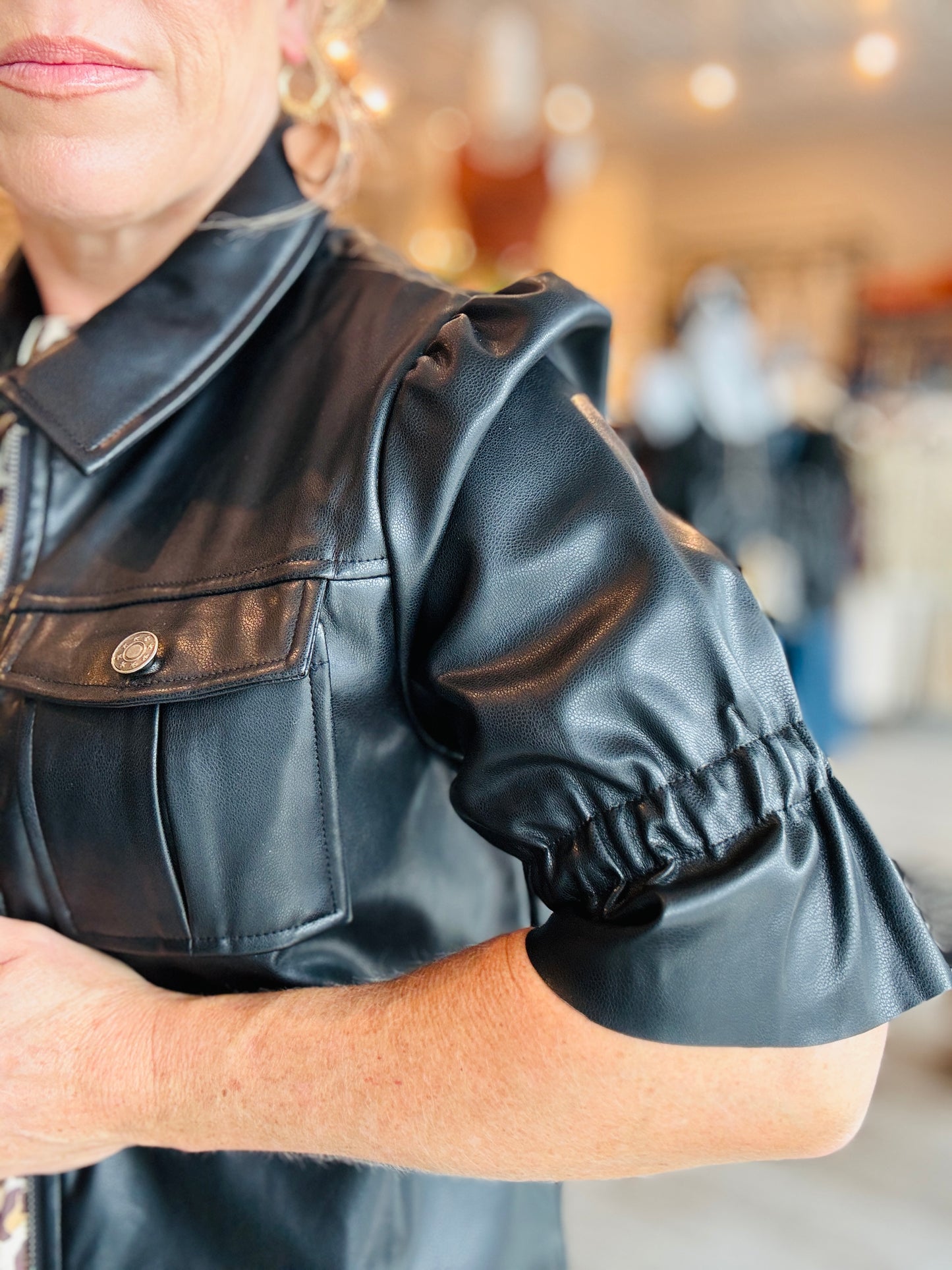 SIX FIFTY JENNIFER FAUX LEATHER JACKET