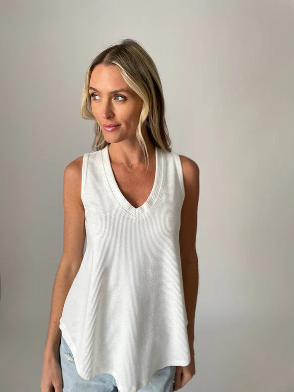 SIX FIFTY LYNN V-NECK RIBBED TANK