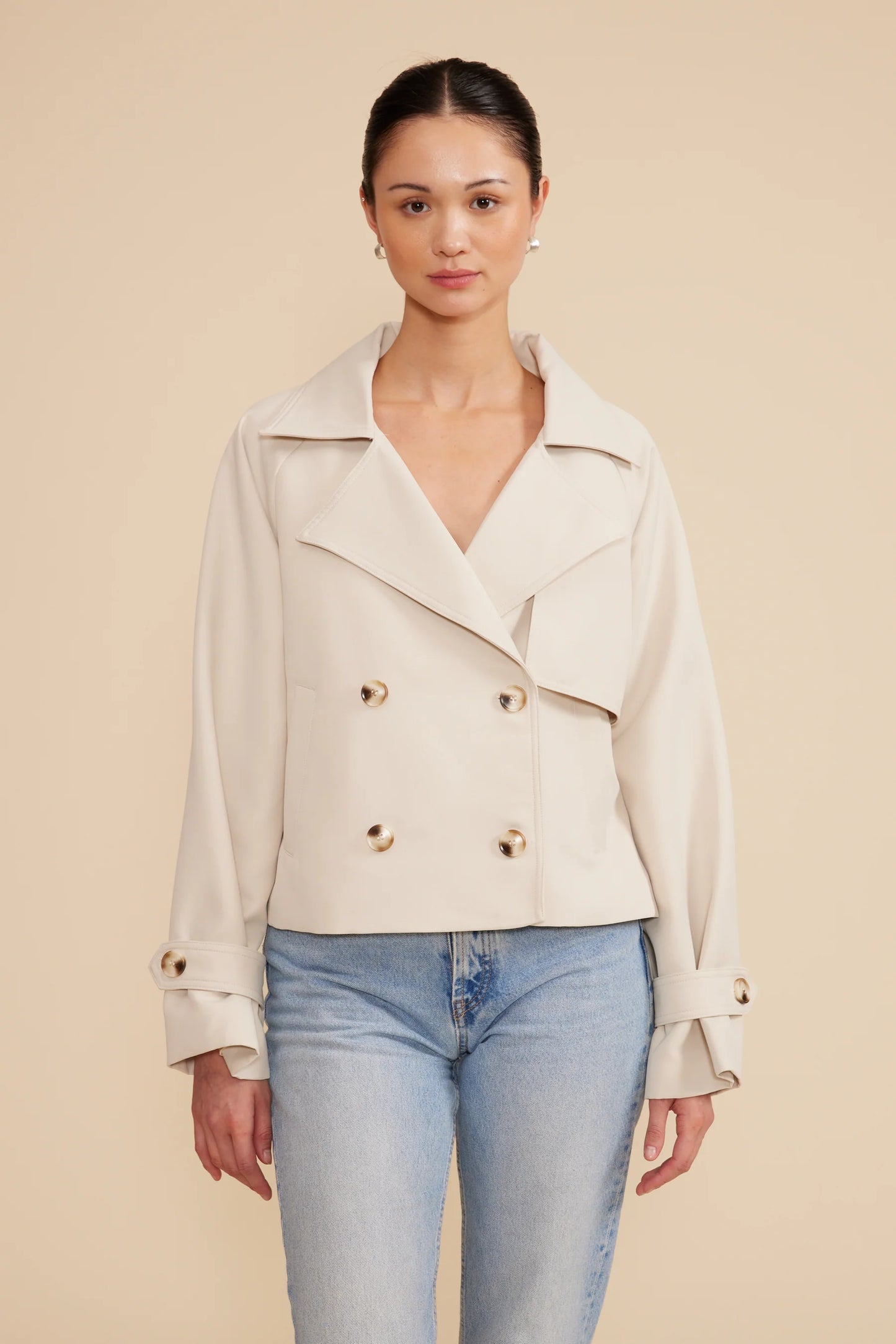 LUCY PARIS ESTELLE CROP TRENCH