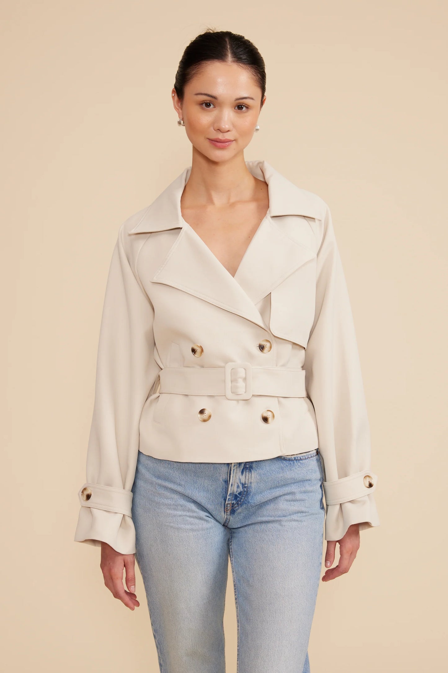 LUCY PARIS ESTELLE CROP TRENCH