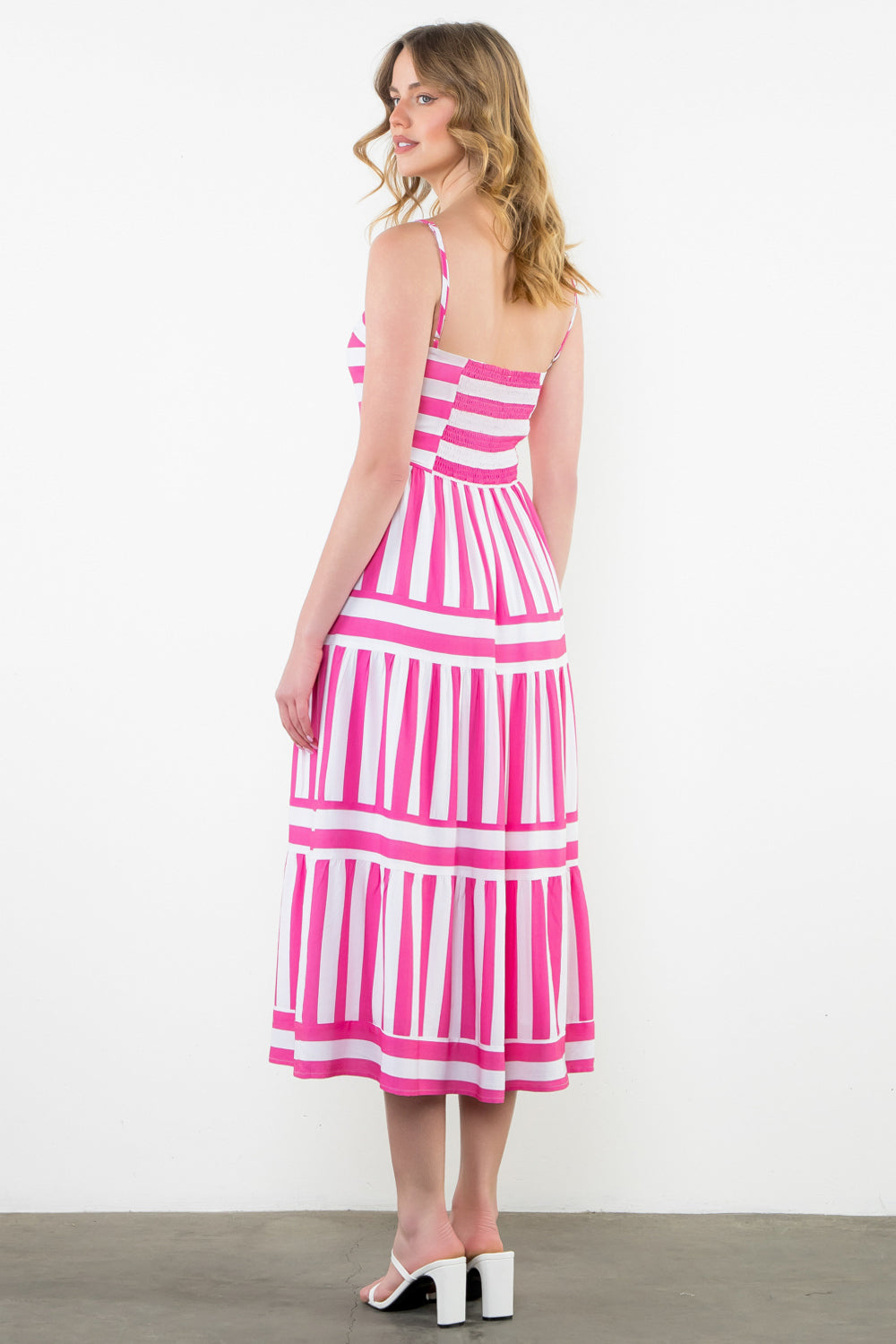 THML STRIPED TANK MIDI DRESS