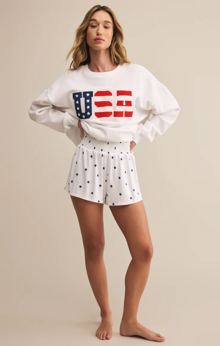 Z SUPPLY OVERSIZED USA SWEATSHIRT