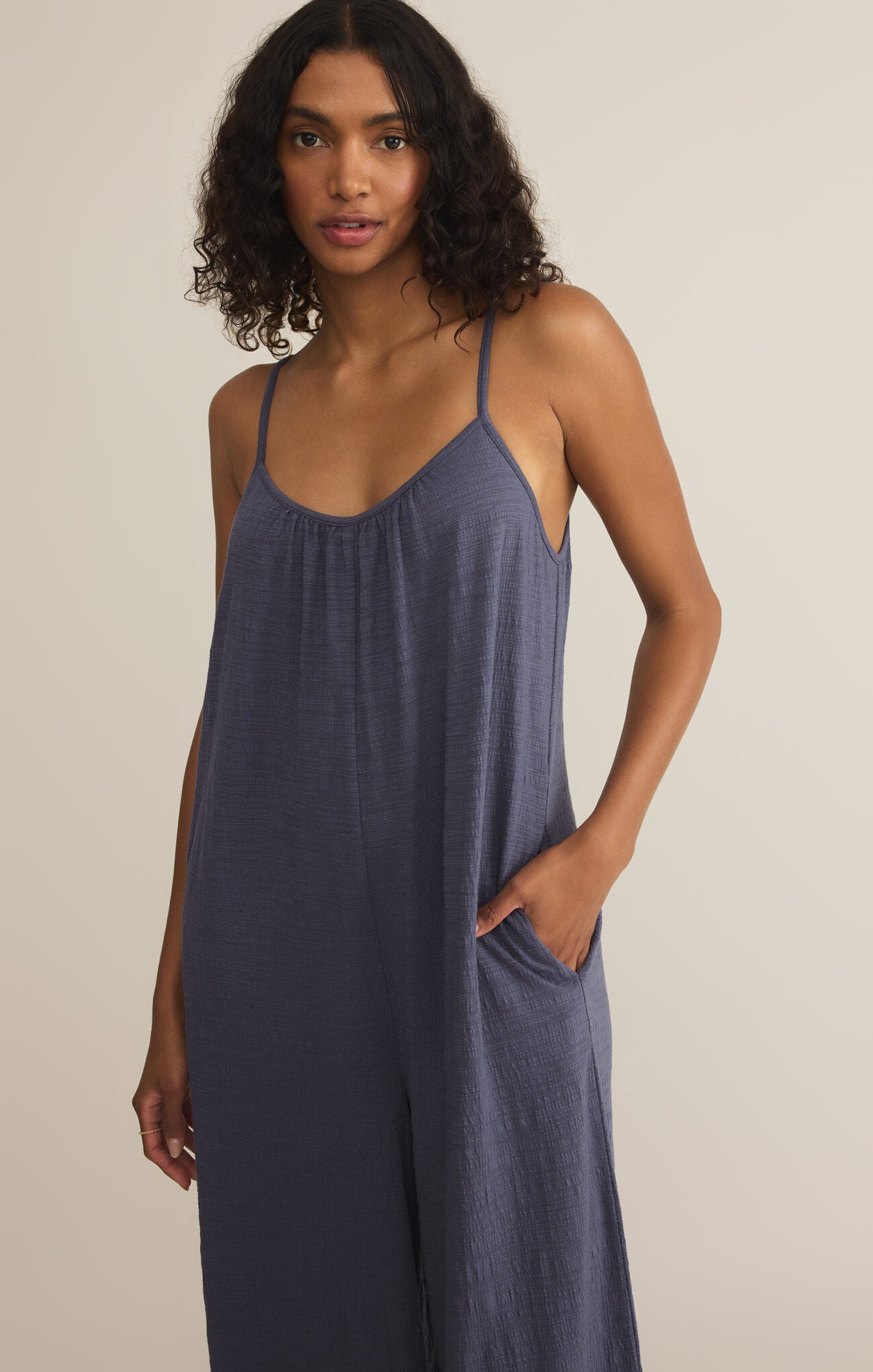 Z SUPPLY TEXTURED FLARED JUMPSUIT