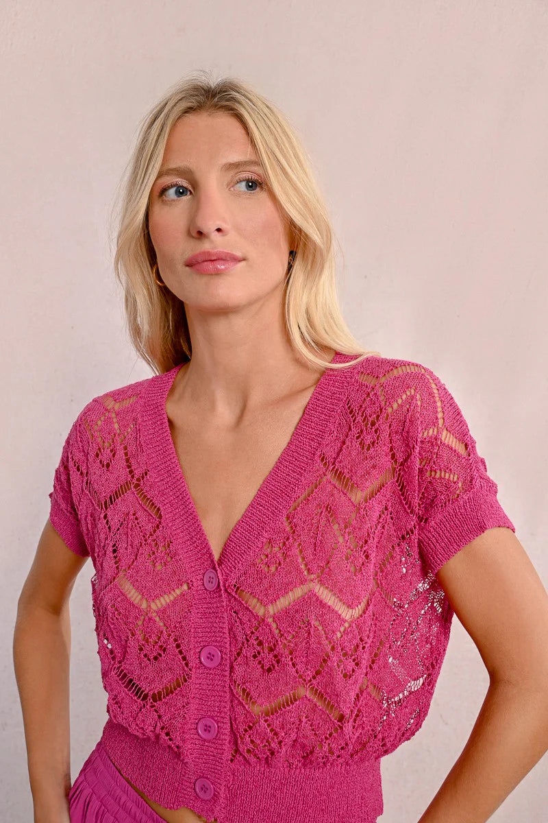 MOLLY BRACKEN SHORT KNITTED VEST TOP