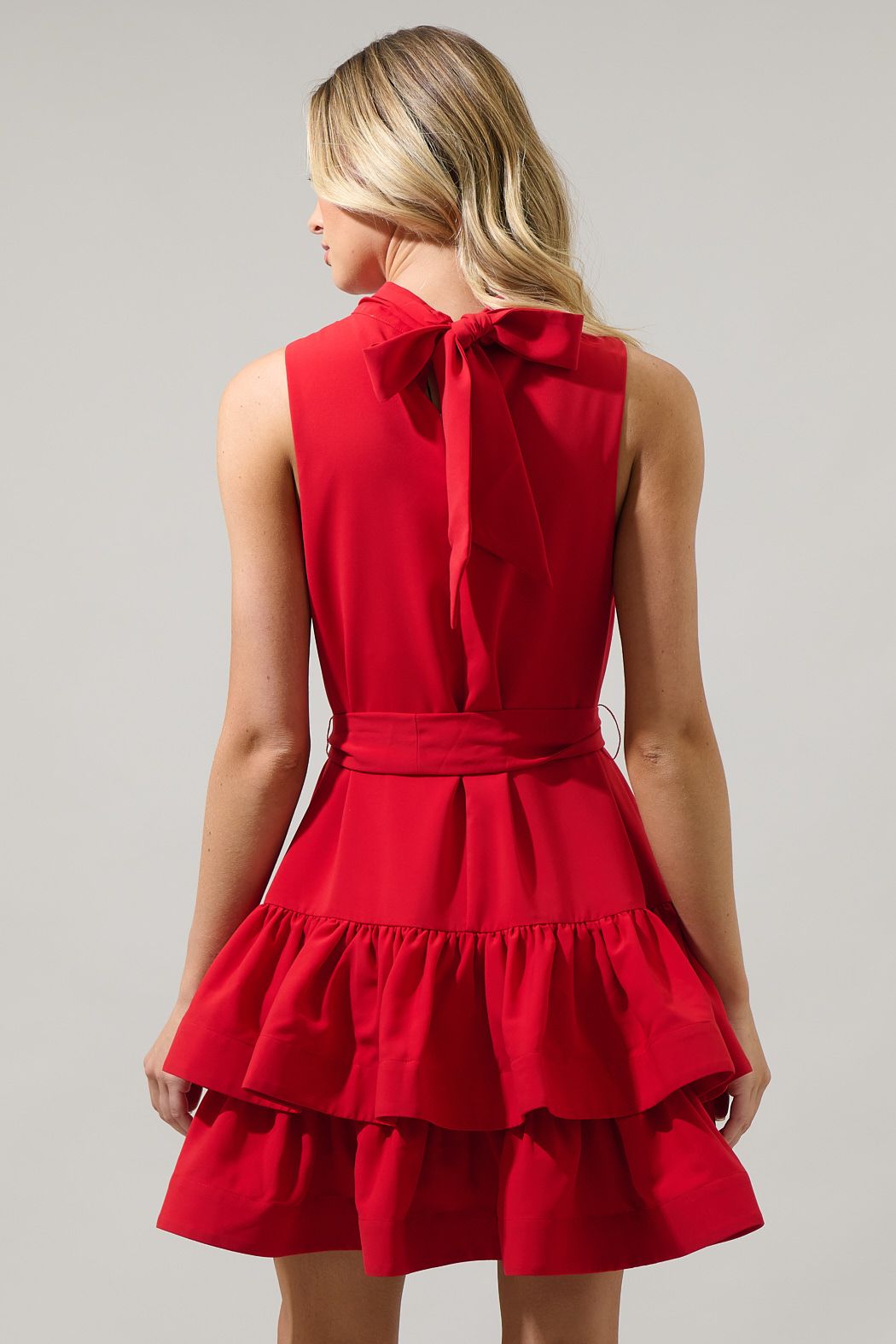 TERESA RUFFLE TIERED MINI DRESS
