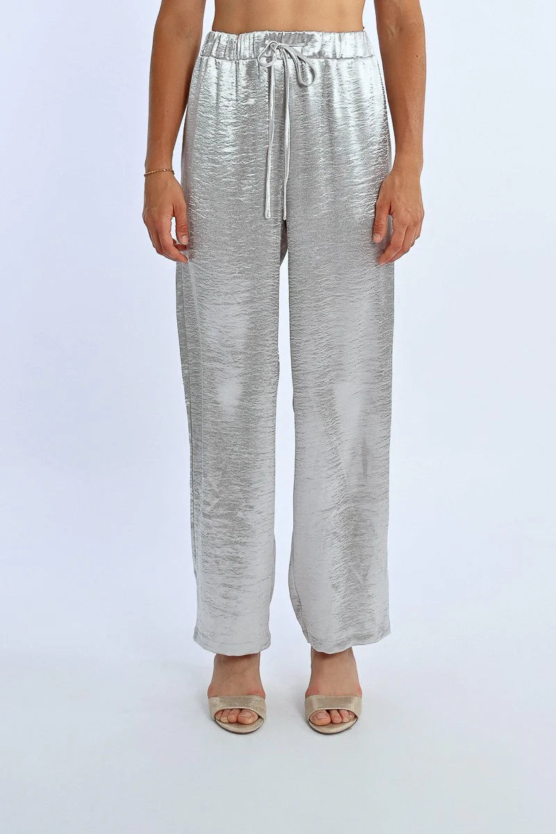 MOLLY BRACKEN METALLIC DRAWSTRING PANT