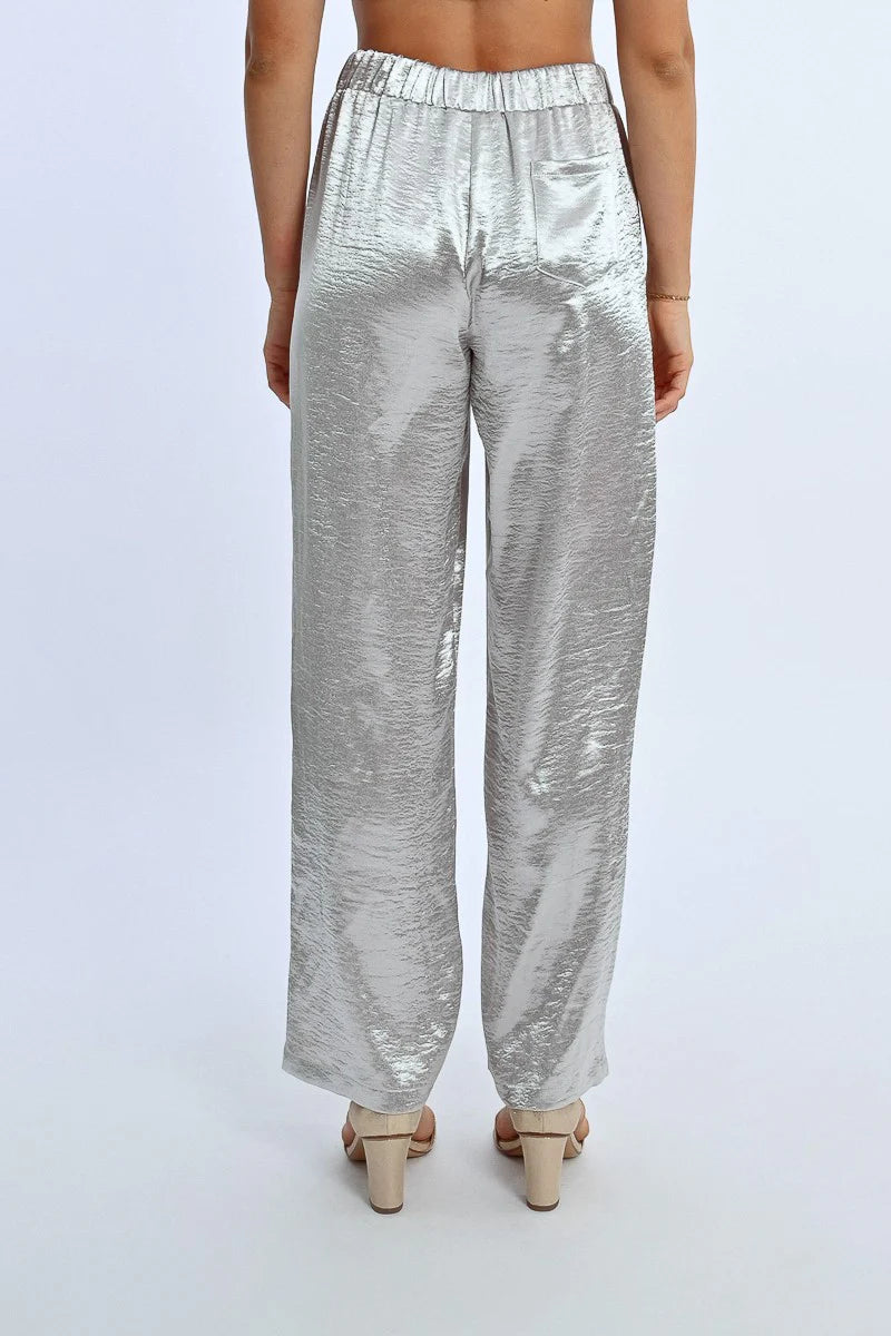 MOLLY BRACKEN METALLIC DRAWSTRING PANT