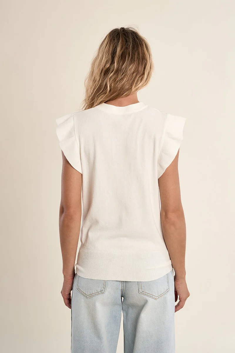 MOLLY BRACKEN RUFFLE SLV TOP