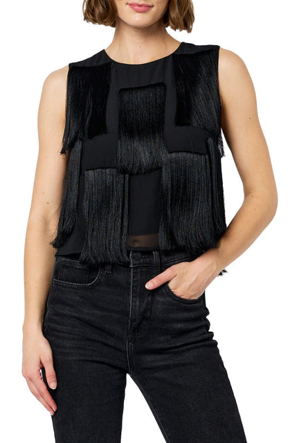 CIEBON FRINGE CROP TANK TOP