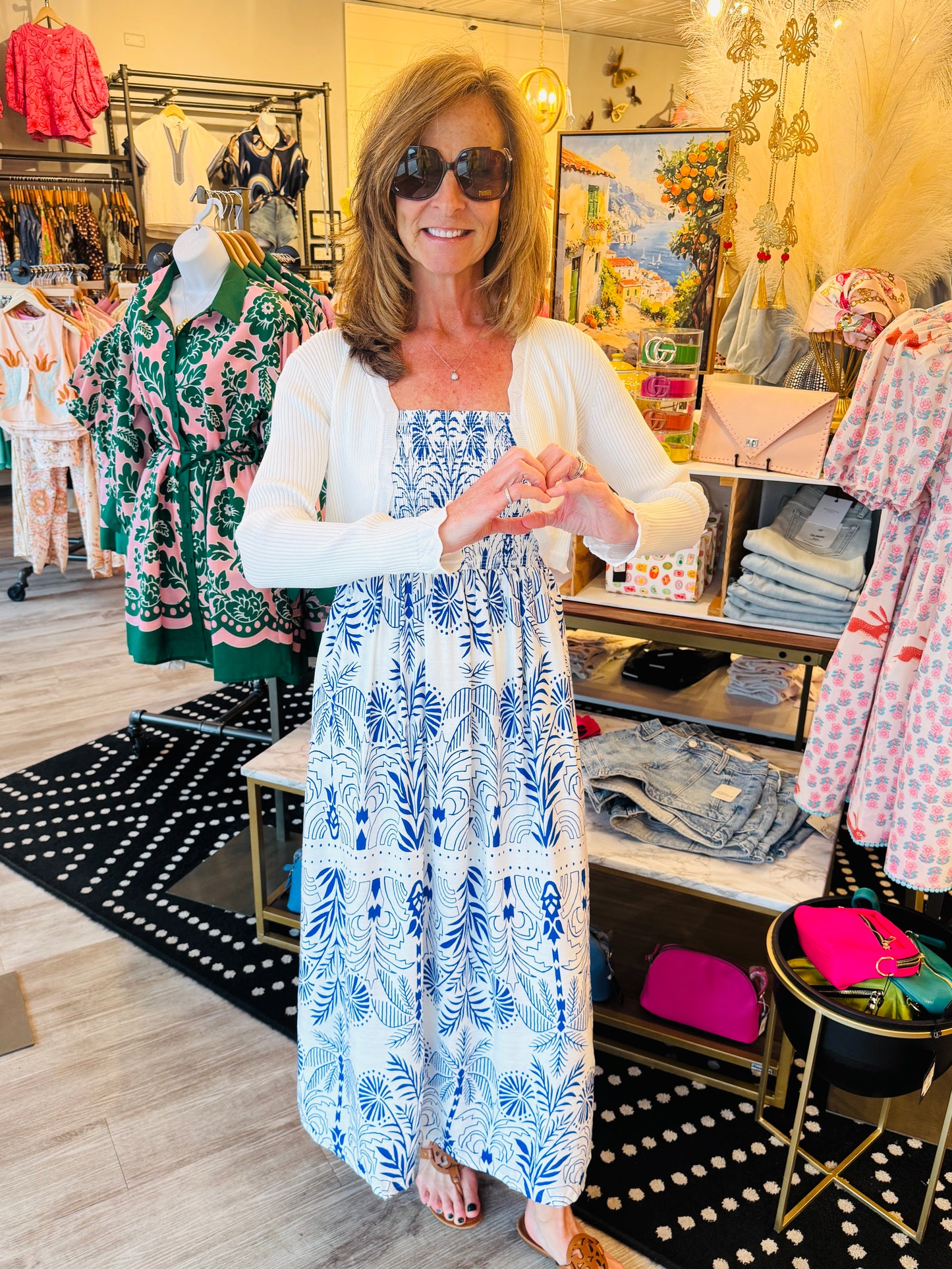 Z SUPPLY NADINE PALM MAXI DRESS