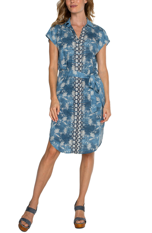 LIVERPOOL COLLARED FRONT BUTTON DRESS