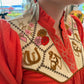PUFF SLEEVE EMBROIDERED HORSE DETAILED TOP
