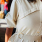MID SLV BUTTON UP DRESS