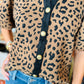 THML PUFF SLV CHEETAH PRINT TOP