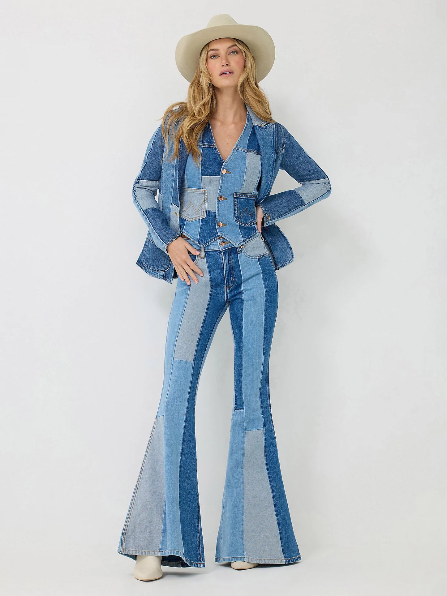 WRANGLER X LAINEY WILSON PATCHWORK BELL BOTTOMS