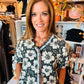 PUFF SLEEVE FLORAL PRINT TOP