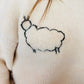 MABLE SHEEP EMBROIDERY CROP SWEATER