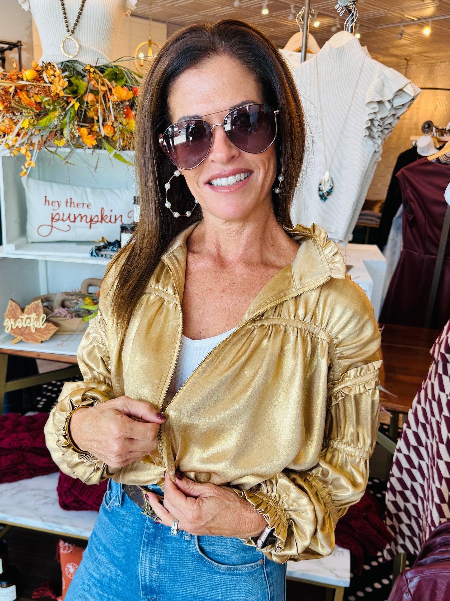 CURRENT AIR SHIRRING DETAIL JACKET