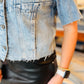 SHORT SLEEVE CROP JACKET SHIRT