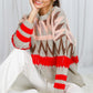 ABSTRACT PRINT MOHAIR KNIT SWEATER