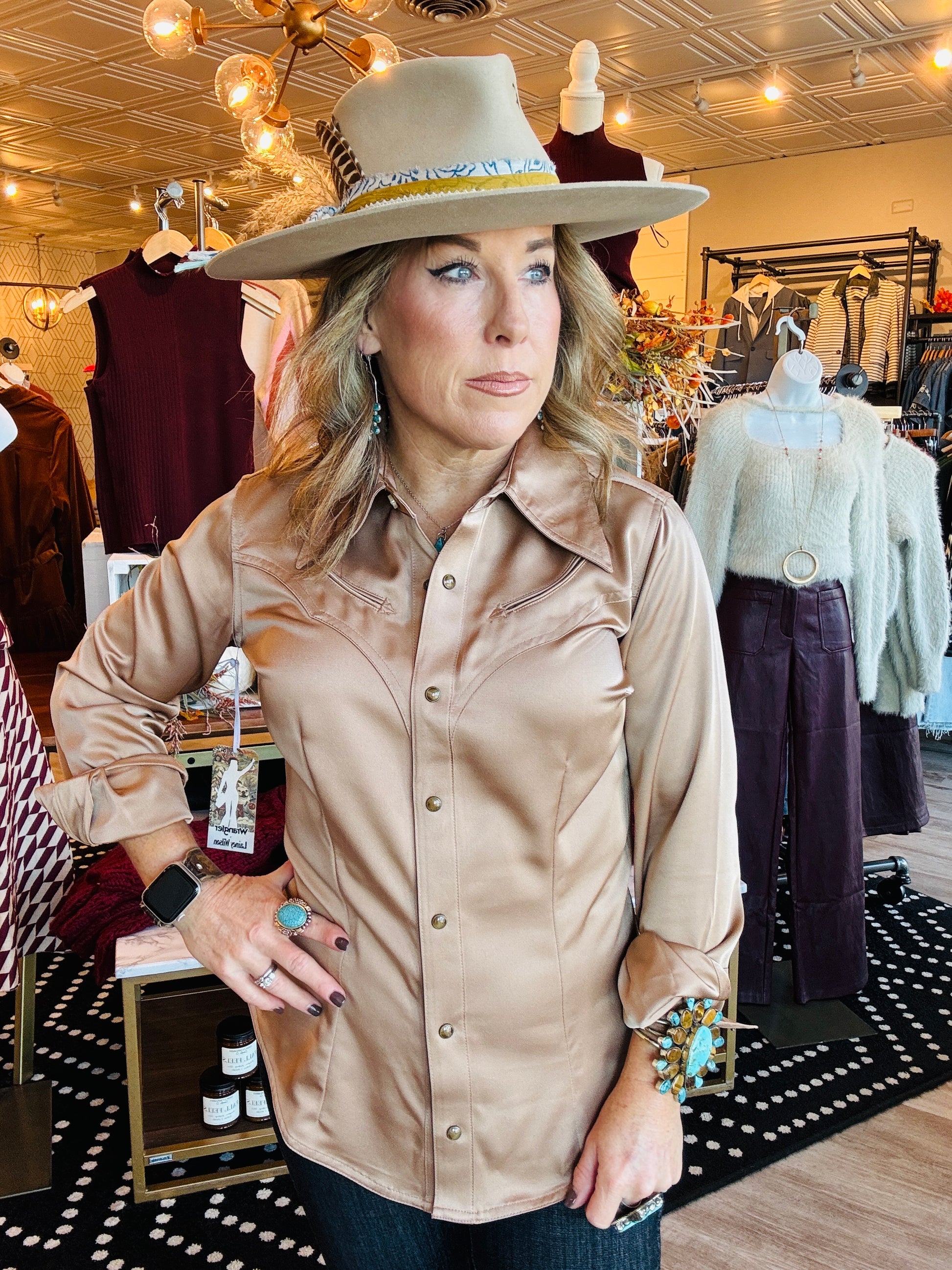 WRANGLER LAINEY WILSON SATIN WESTERN SHIRT
