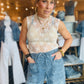 MID-WAIST DRAWSTRING BARREL JEANS