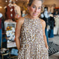 THML TIERED CHEETAH PRINT MAXI DRESS