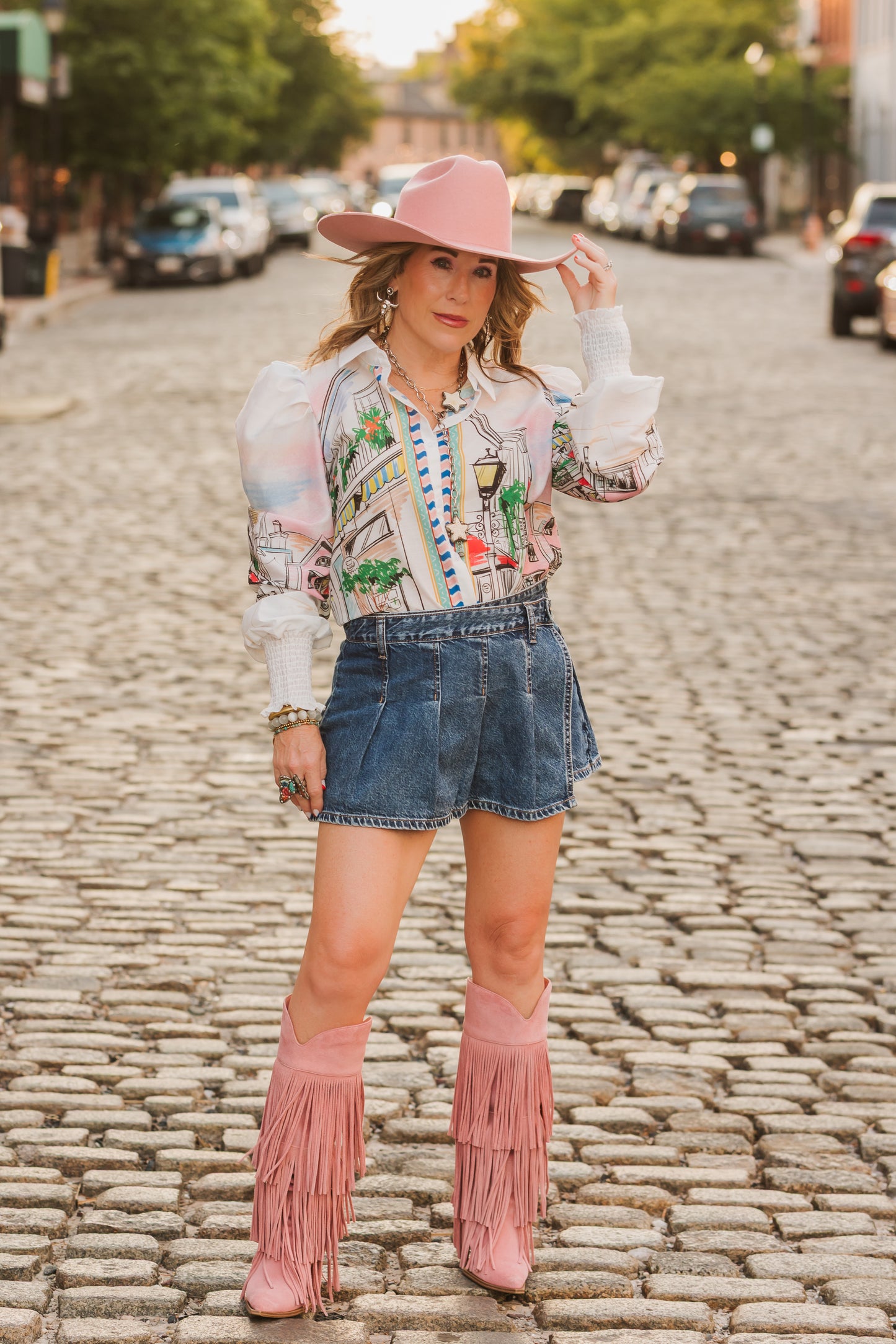 STORE SCENE PRINT TOP