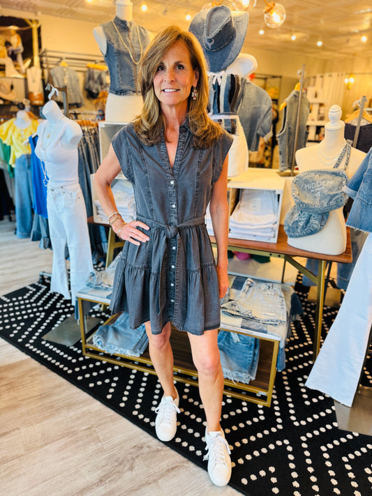 ELAN JULIA DENIM DRESS