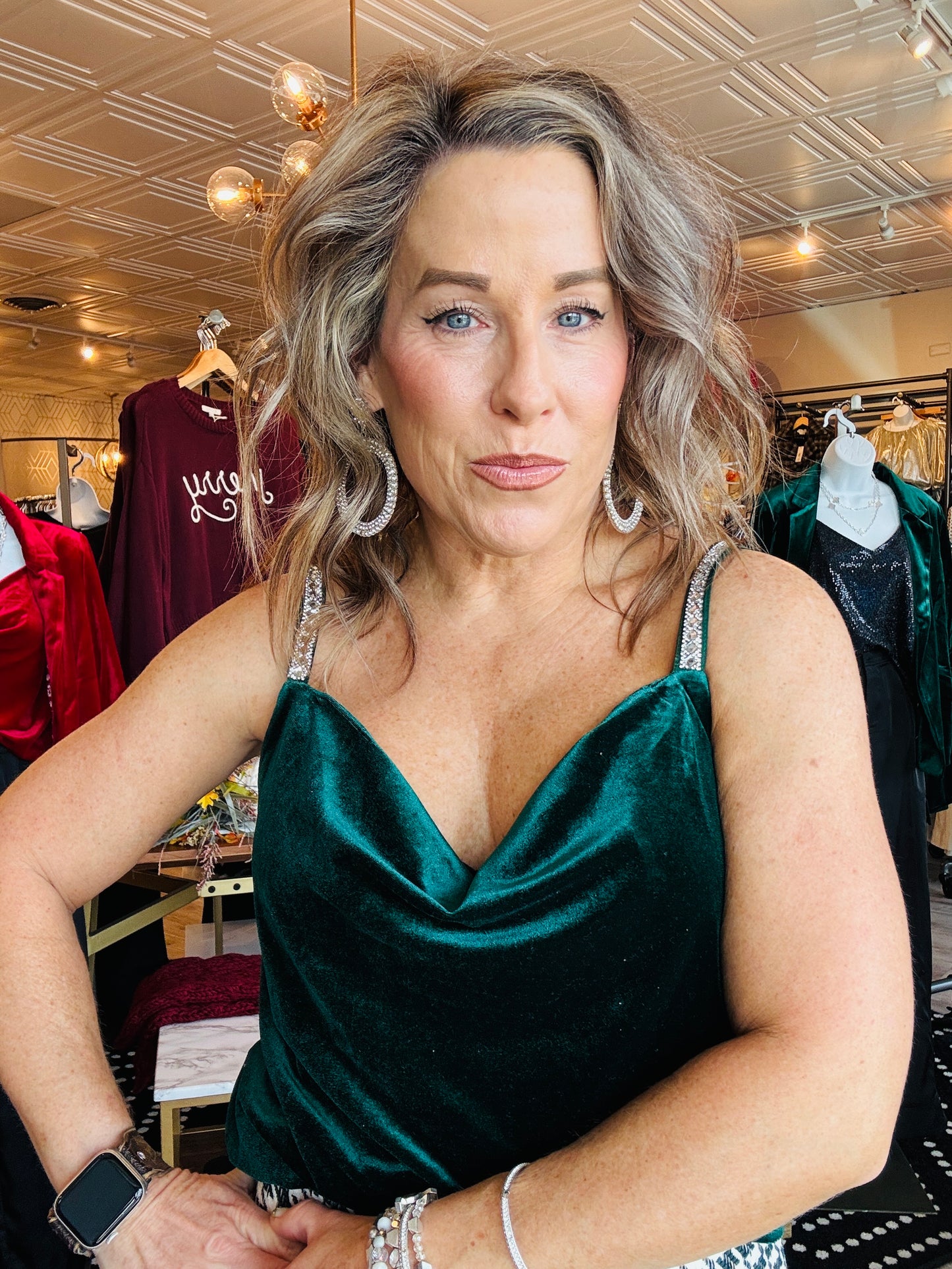 SKIES ARE BLUE EMBELISHED DETAIL CAMI