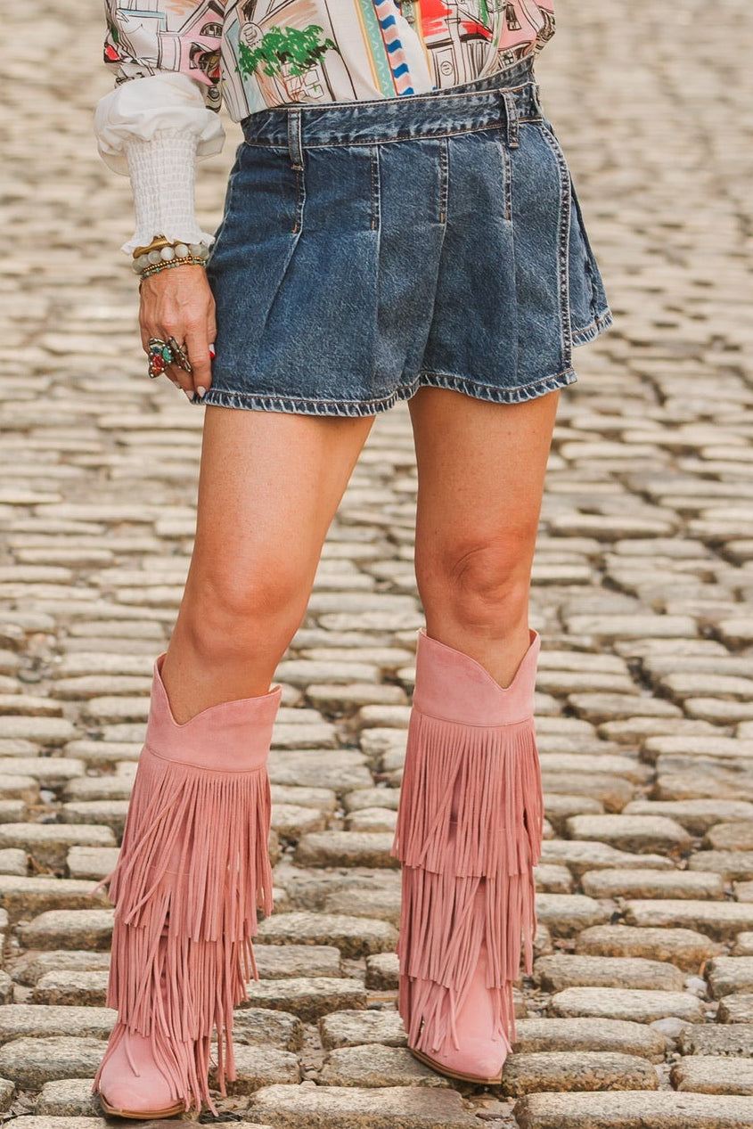 PLEATED CROSS OVER SKORT