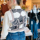 CIEBON ENGINEER PRINT TIE FRONT TOP