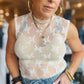 SHEER MUSCLE LACE TOP