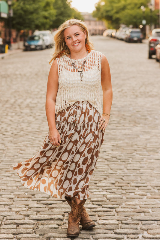 GEOMETRIC PRINT SKIRT