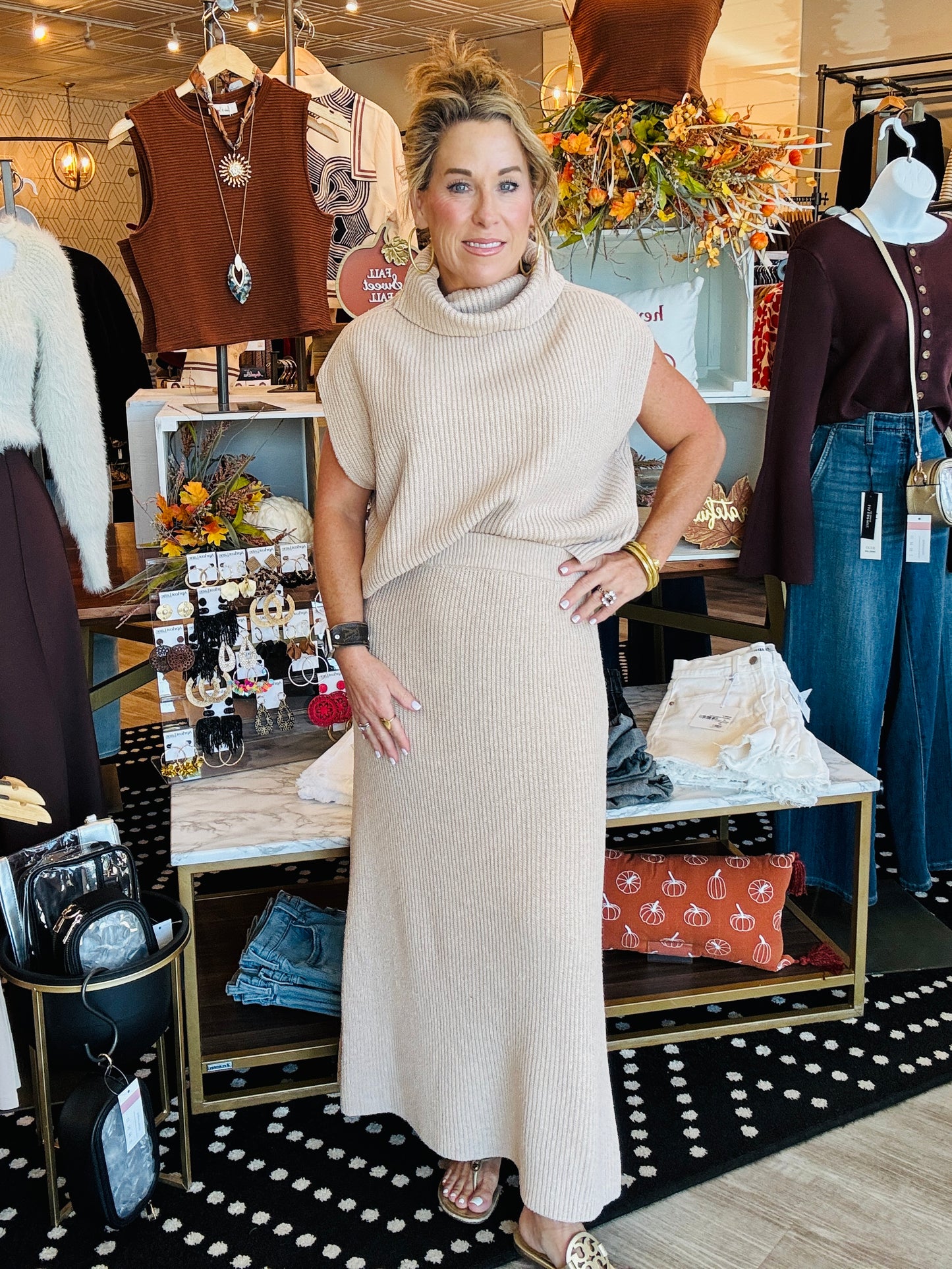 CROSBY SWEATER MIDI SKIRT