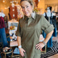 THML COLLARED SUEDE DRESS