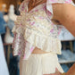 FLORAL RUFFLED LACE SKIRT SET