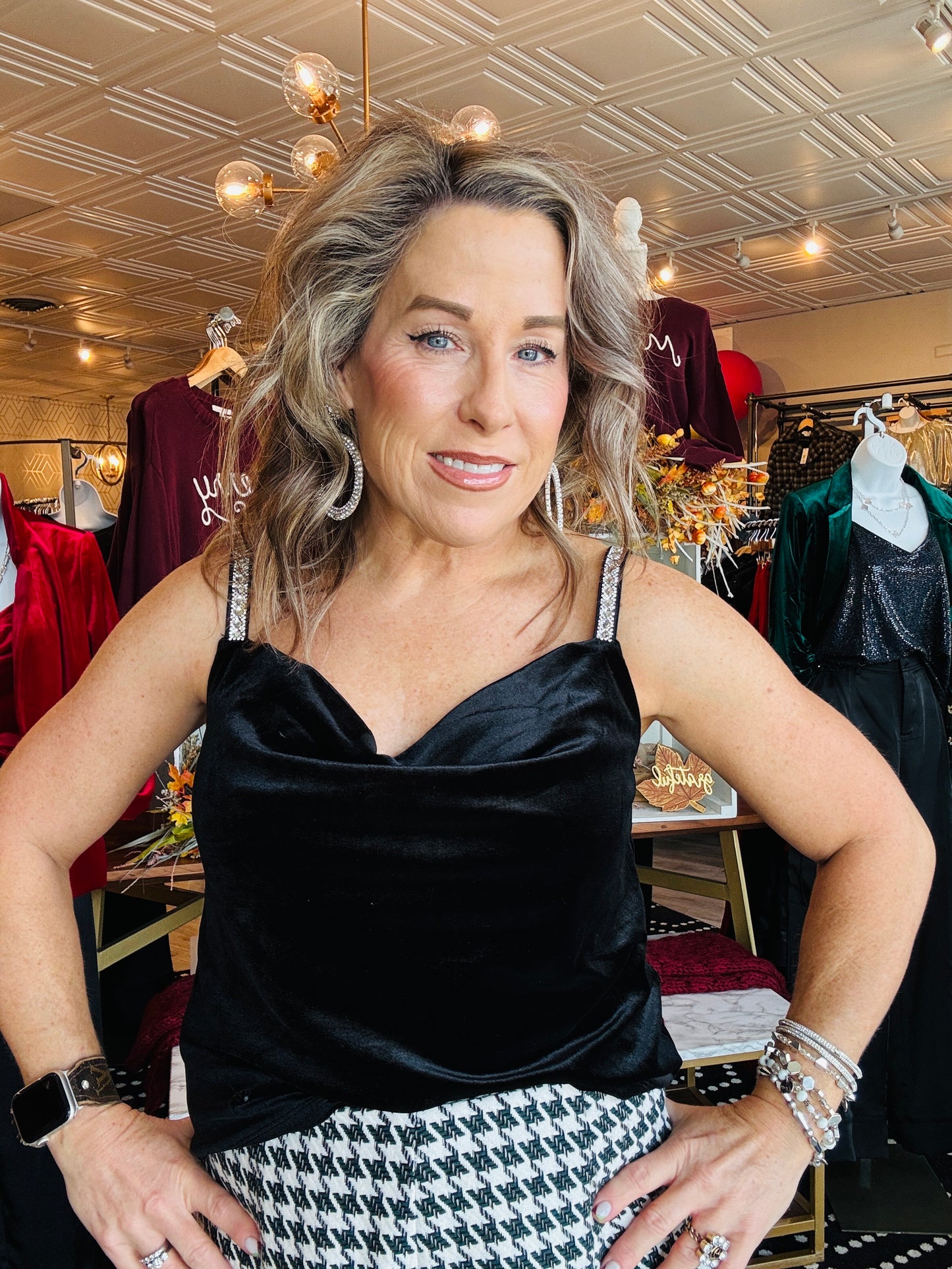 SKIES ARE BLUE EMBELISHED DETAIL CAMI