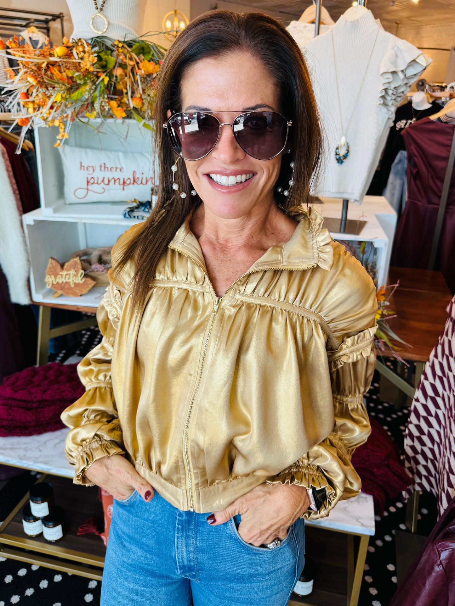 CURRENT AIR SHIRRING DETAIL JACKET