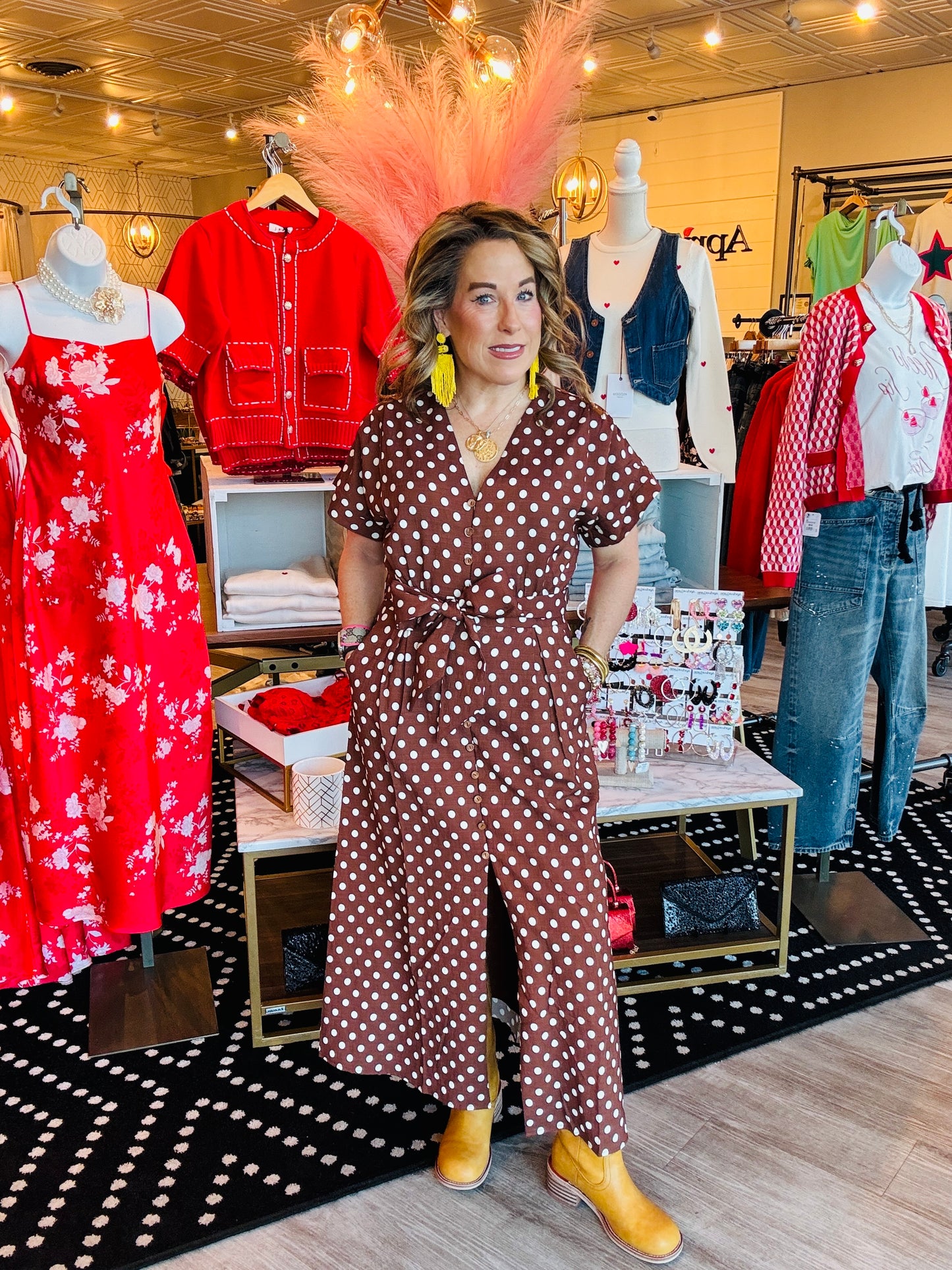 POLKA DOT MIDI DRESS