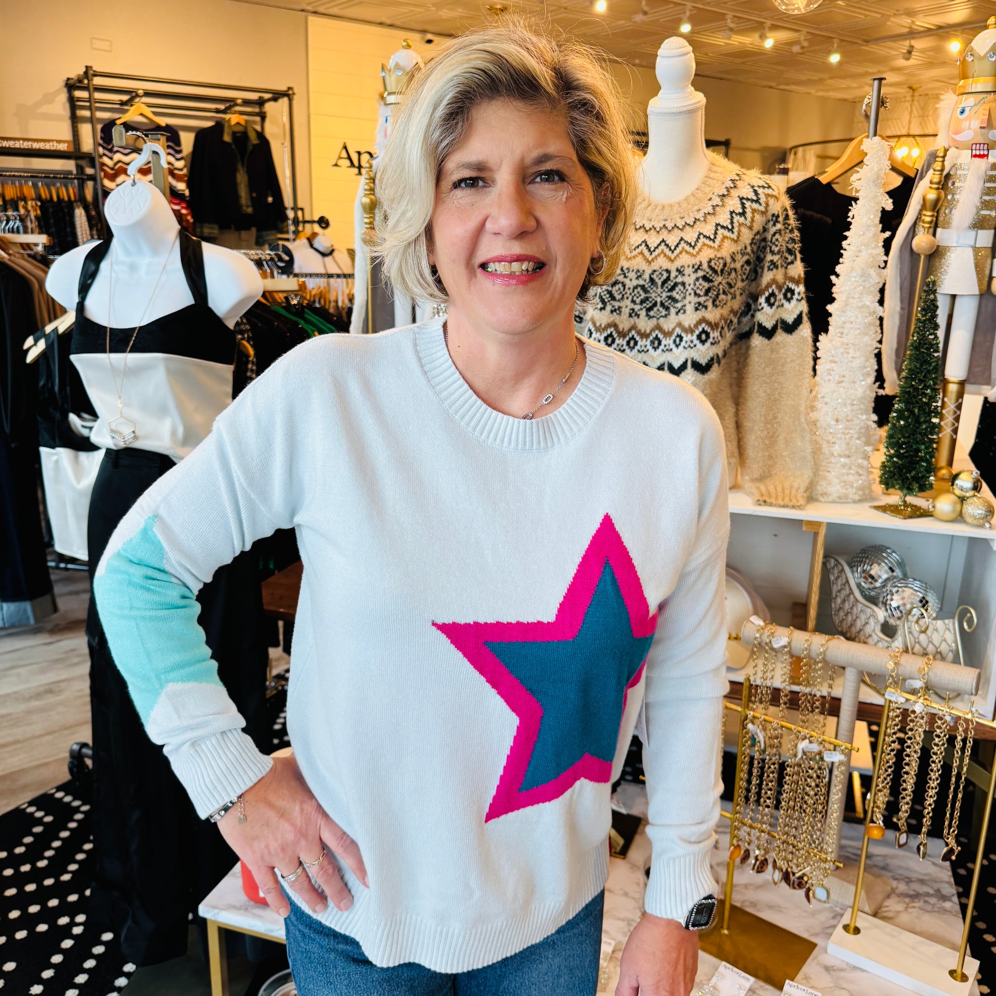SIX FIFTY LEX BOLD STAR SWEATER