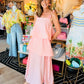 LAYERED RUFFFLE MAXI DRESS